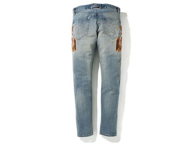 Bape A BATHING APE Men's TIGER RAW RINSE WASH REGULAR FIT DENIM PANTS - view 2