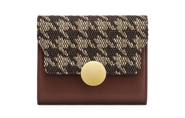 Boyy Boyy Houndstooth Folding Wallet - brown - view 2