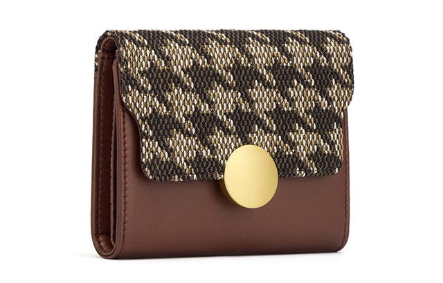 Boyy Boyy Houndstooth Folding Wallet - brown - view 3