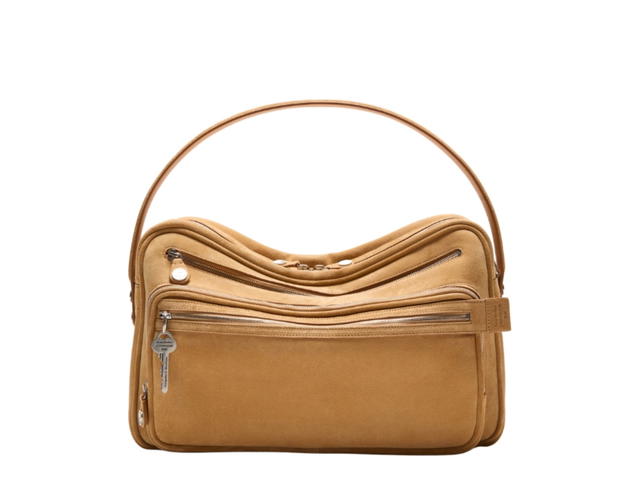 Acne Studios Acne Studios Camero Camera Suede Shoulder Bag Sesame Beige - view 2