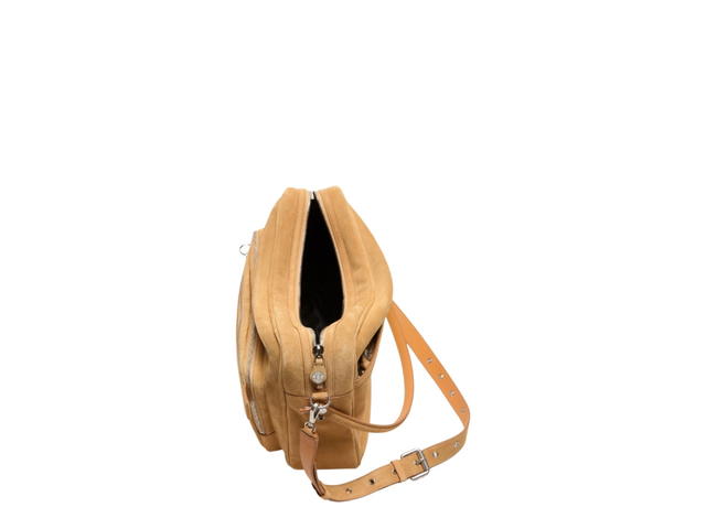 Acne Studios Acne Studios Camero Camera Suede Shoulder Bag Sesame Beige - view 3