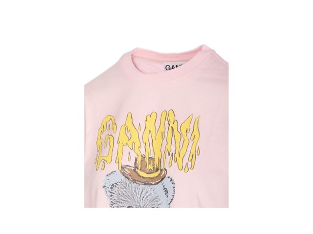 Ganni Ganni Short-Sleeve T-Shirt Pink - view 4
