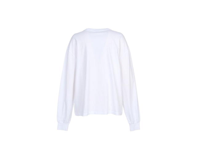 Ganni Ganni Cotton Longsleeve White (Women's) - view 2