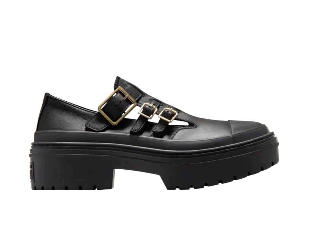 Converse Converse Wmns Chuck Taylor All Star Lugged Heel Mary Jane Platform Low Black Gold