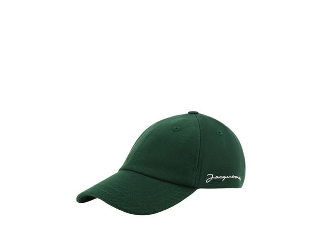 Jacquemus Jacquemus La Casquette Jacquemus Gabardine Baseball Cap Dark Green - view 2