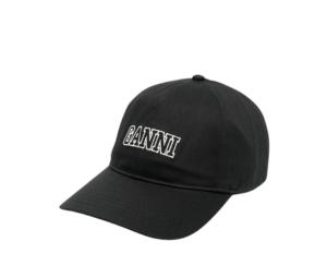 Buy Ganni Embroidered Logo Cap Black at Sasom – Authentic and Ready to Ship