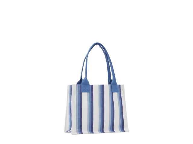 Ganni Ganni Large Striped Canvas Blue Cream White - view 2