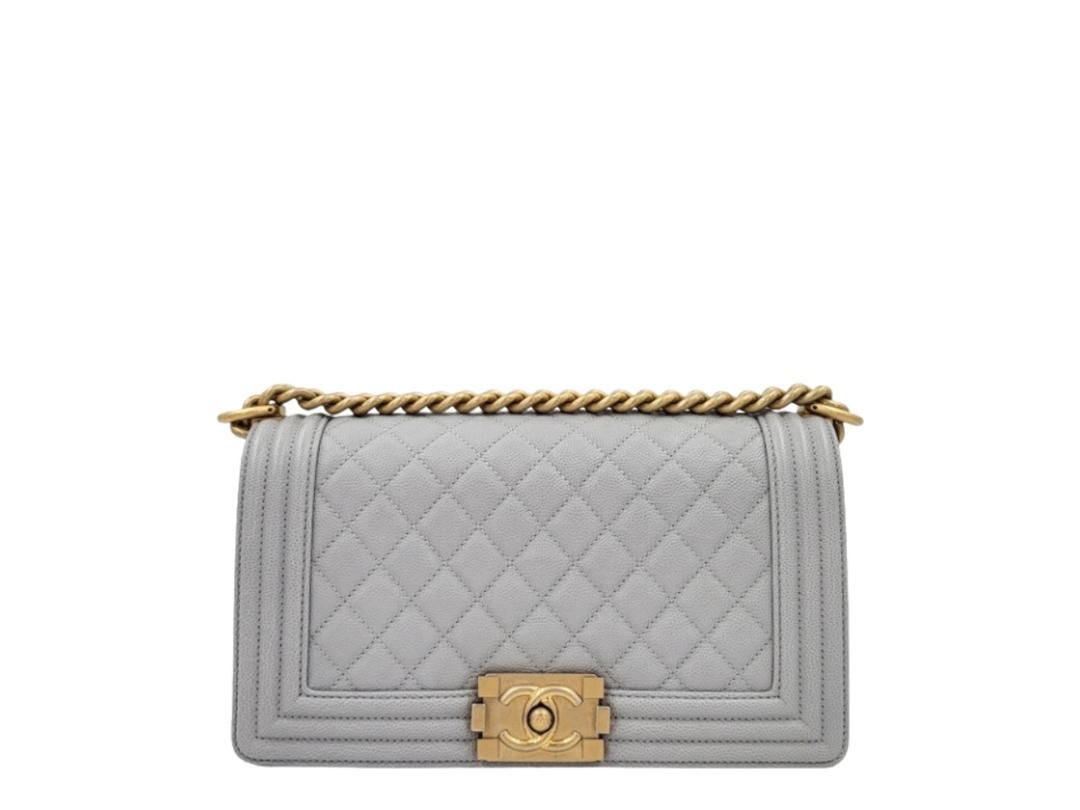 Chanel Chanel Boy 10 Bag Gray