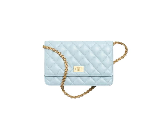 Chanel Chanel Classic Quilted WOC Crossbody Bag Light Blue - view 1