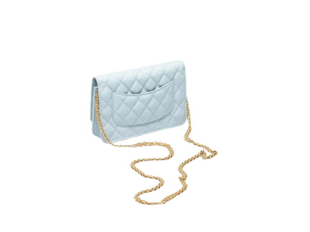Chanel Chanel Classic Quilted WOC Crossbody Bag Light Blue - view 2