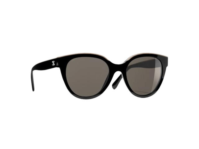 Chanel Chanel Butterfly Sunglasses In Acetate Black Beige - view 1