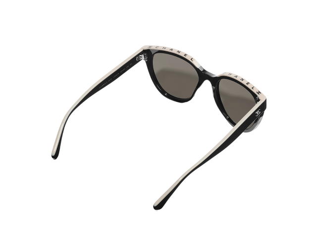 Chanel Chanel Butterfly Sunglasses In Acetate Black Beige - view 3