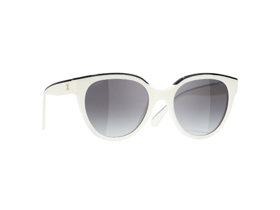 Chanel Chanel Butterfly Sunglasses In Black White Acetate With Gradient Lenses