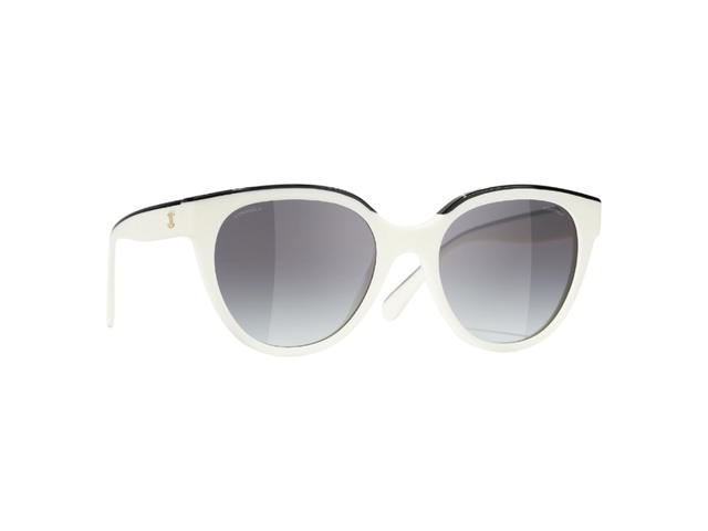 Chanel Chanel Butterfly Sunglasses In Black White Acetate With Gradient Lenses - view 1