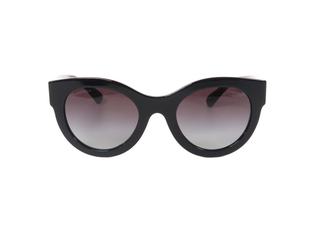 Chanel Chanel PVC Crystal CC Sunglasses Black Crystal