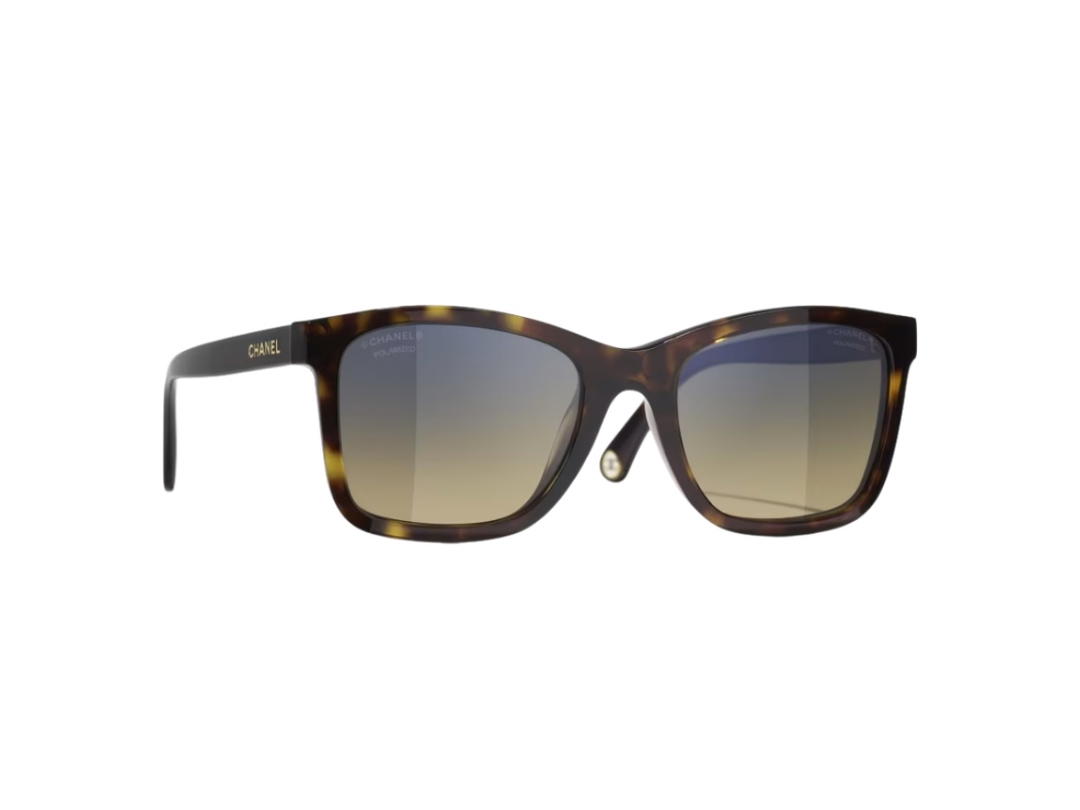 Chanel Chanel Rectangle Sunglasses Dark Havana