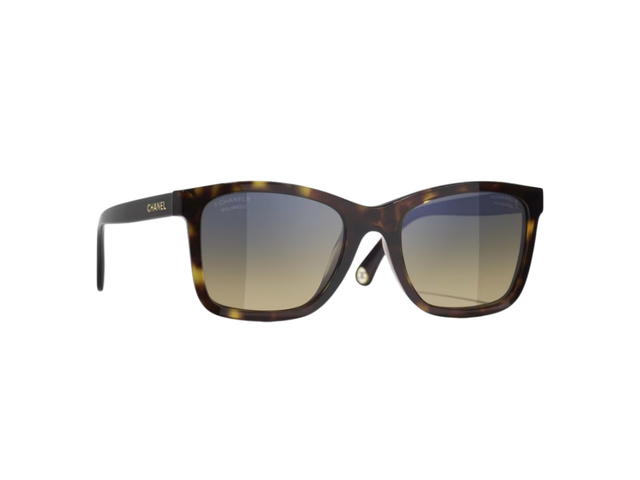 Chanel Chanel Rectangle Sunglasses Dark Havana - view 1