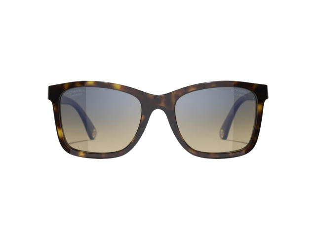 Chanel Chanel Rectangle Sunglasses Dark Havana - view 2