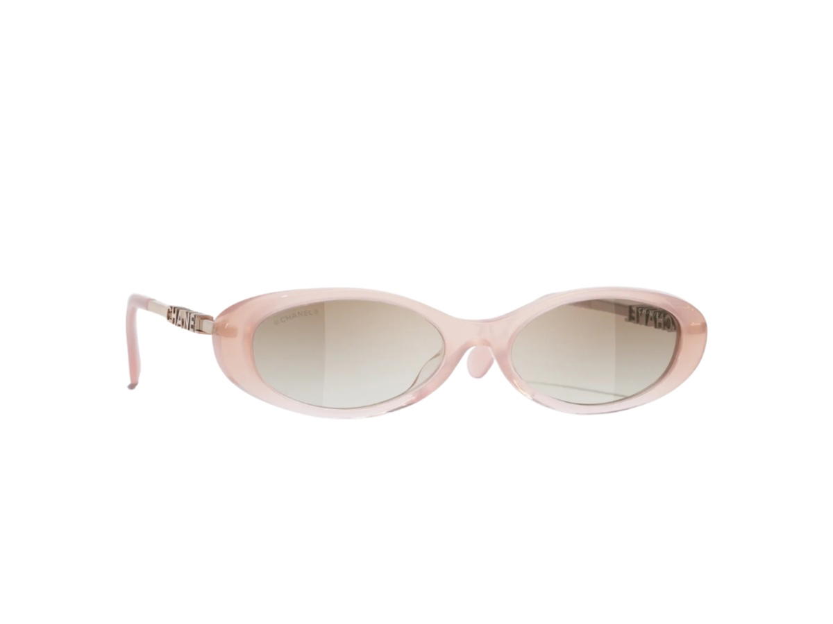 Chanel Chanel Oval Sunglasses Pink Beige