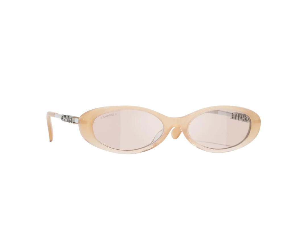Chanel Chanel Oval Sunglasses Beige