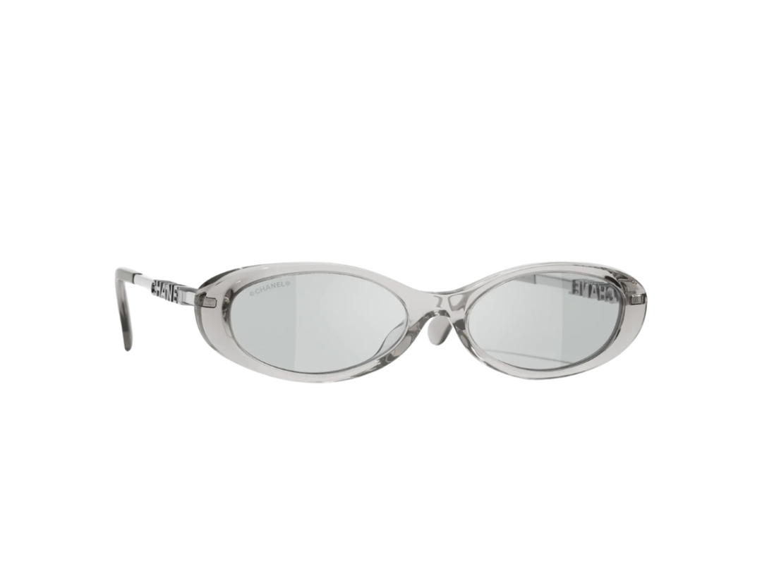 Chanel Chanel Oval Sunglasses Light Gray
