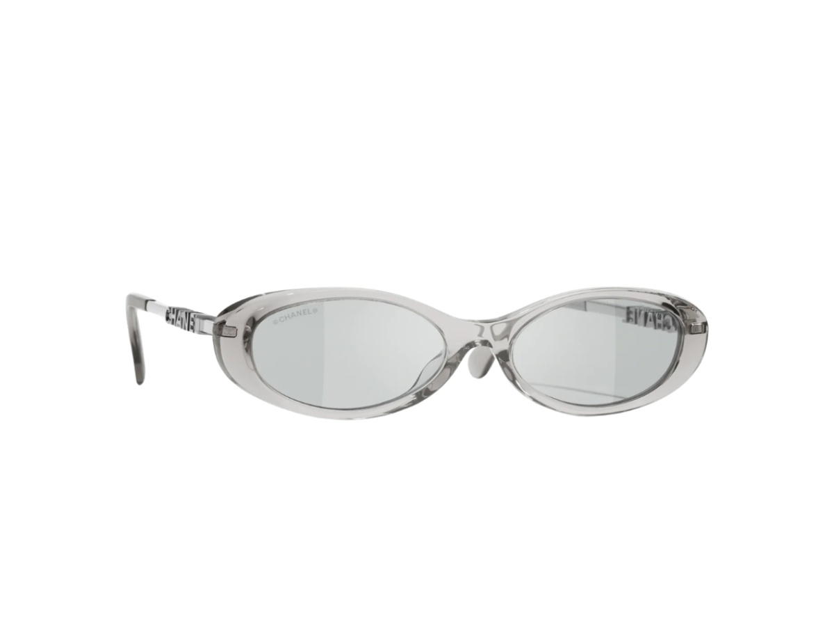 Chanel Chanel Oval Sunglasses Light Gray