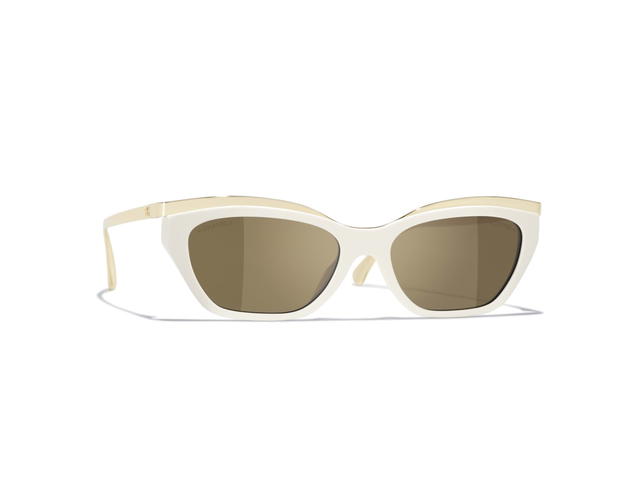 Chanel Chanel Cat-Eye Sunglasses White - view 1