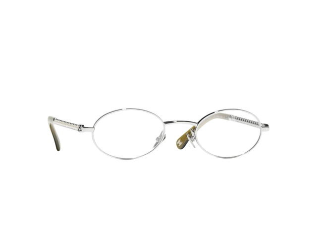 Chanel Chanel Oval Eyeglasses Silver - view 1