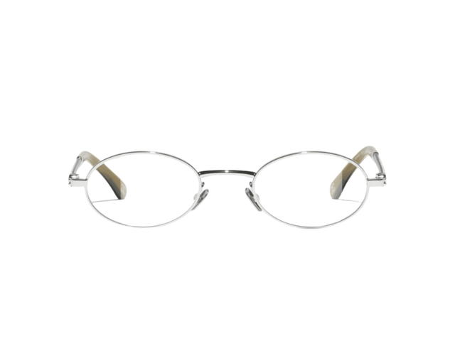 Chanel Chanel Oval Eyeglasses Silver - view 2