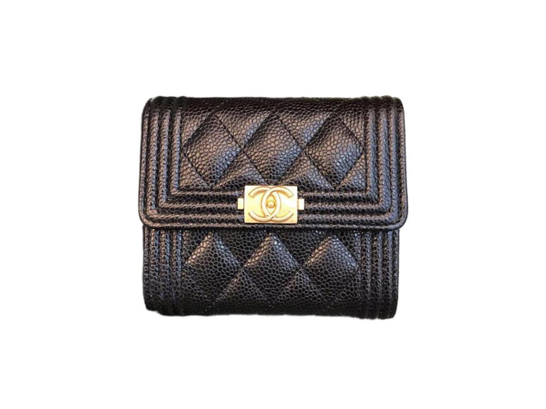 Chanel Chanel Boy Small Flap Wallet Black