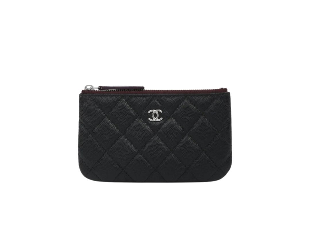 Chanel Chanel Classic Mini Pouch Silver Black