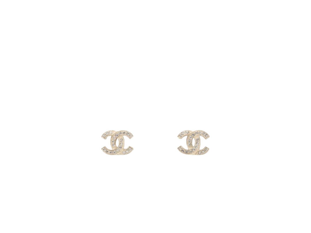 Chanel Chanel Earrings In Metal Strass With Gold Crystal