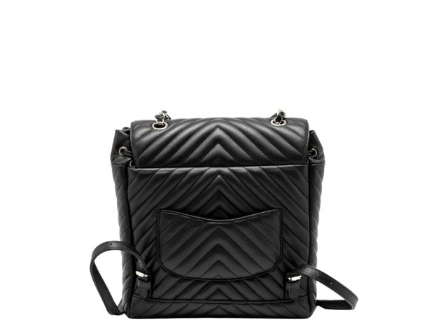 Chanel Chanel Urban Spirit Backpack Chevron Calfskin Black - view 2