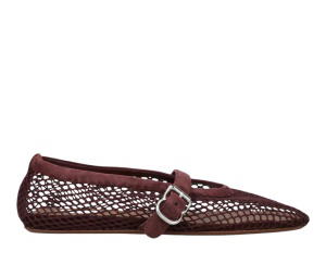 Buy Alaia Mesh Ballet Flats Wine (W) at Sasom – Authentic and Ready to Ship