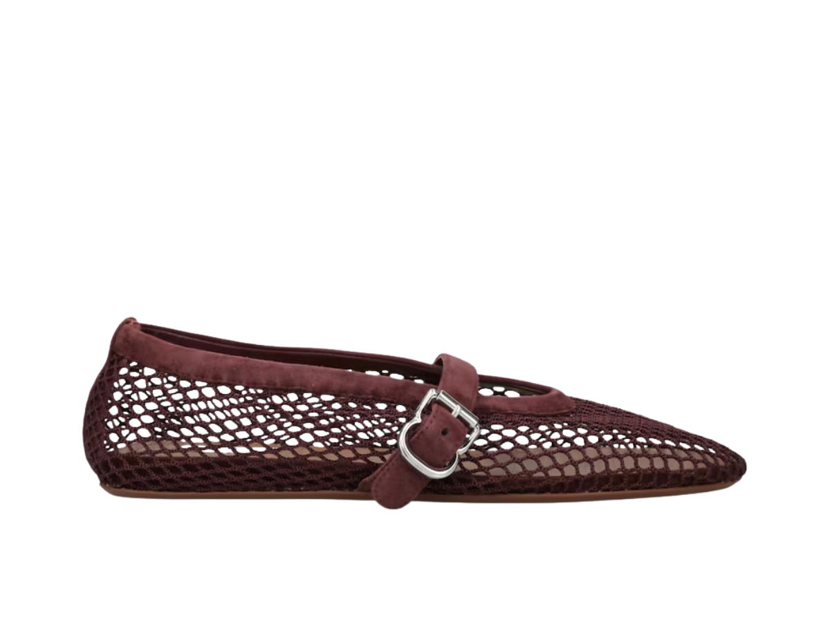 Alaia Alaia Mesh Ballet Flats Wine (W)