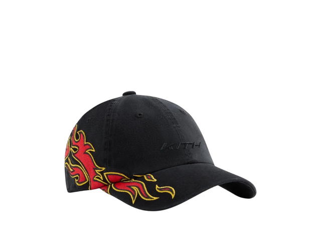 Kith Kith Adidas Football Flames Cap Black Orange - view 2