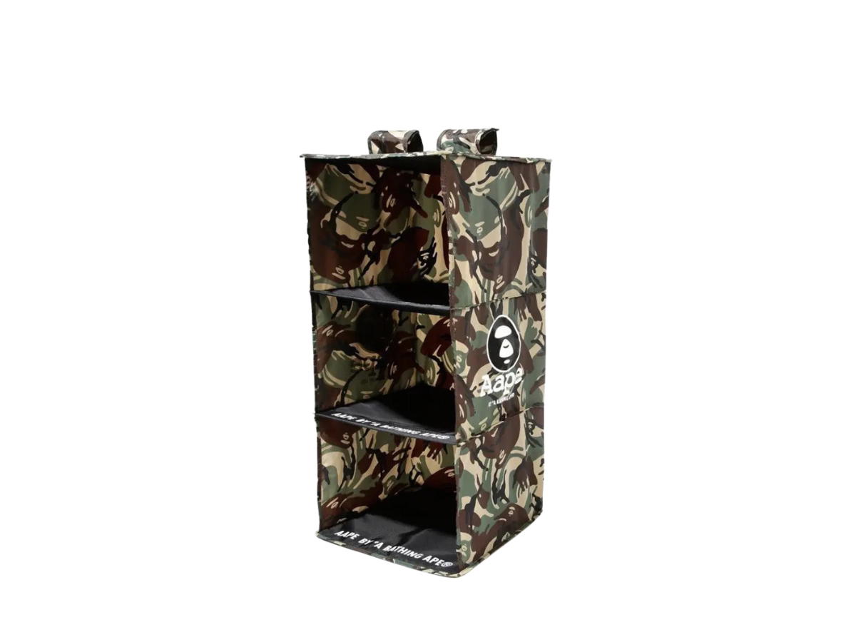 Buy AAPE Bathing Ape Hanging Closet Organiser Camo Green at Sasom – Authentic and Ready to Ship