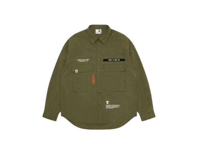 AAPE AAPE Moonface logo cargo long sleeve shirt - view 1