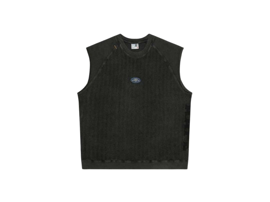 AAPE AAPE Moonface logo washed sleeveless sweatshirt
