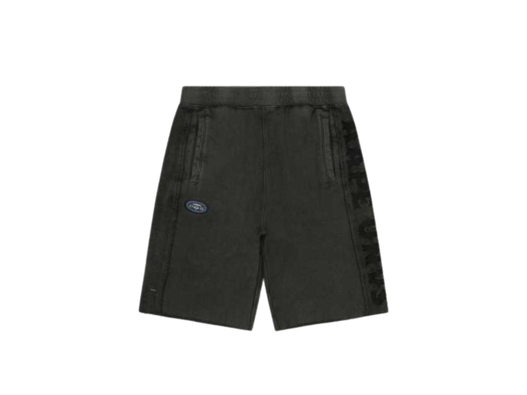 AAPE AAPE Moonface logo washed sweat shorts