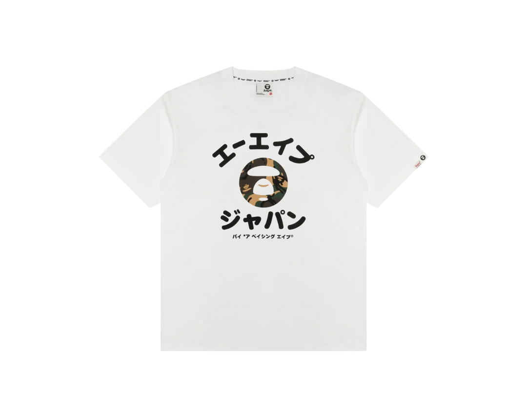 AAPE AAPE Camo Moonface Tee White