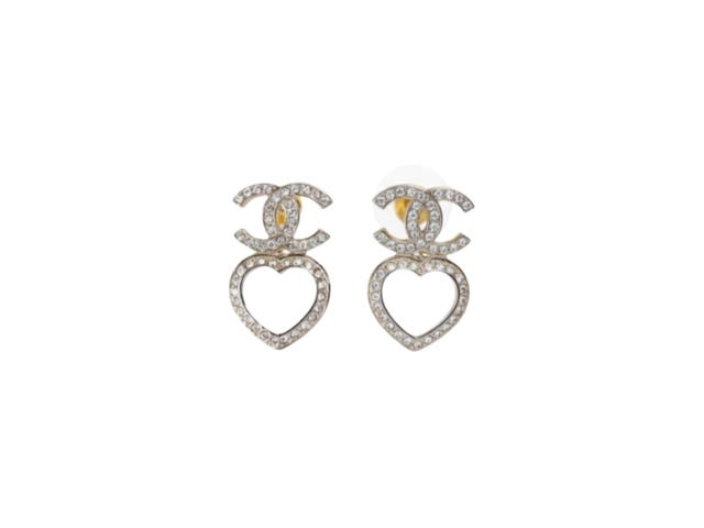 Chanel Chanel Coco Heart Earrings Champagne Gold - view 1