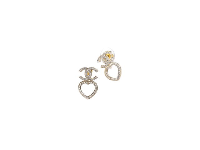 Chanel Chanel Coco Heart Earrings Champagne Gold - view 2