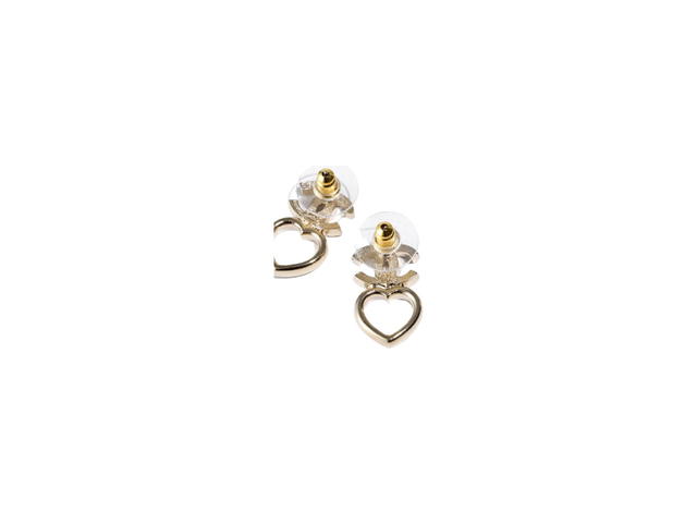 Chanel Chanel Coco Heart Earrings Champagne Gold - view 3