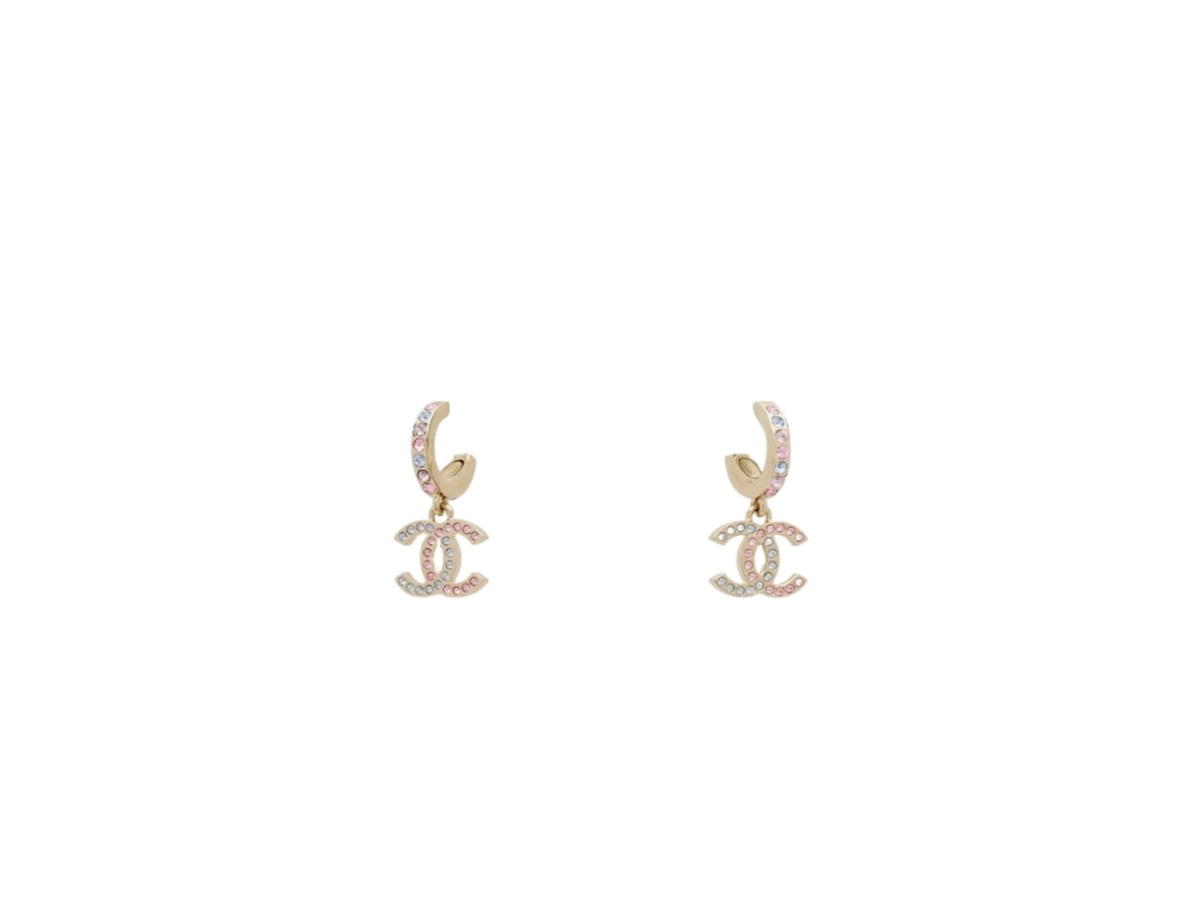 Chanel Chanel Hoop Earrings with Coco Mark CC Gold