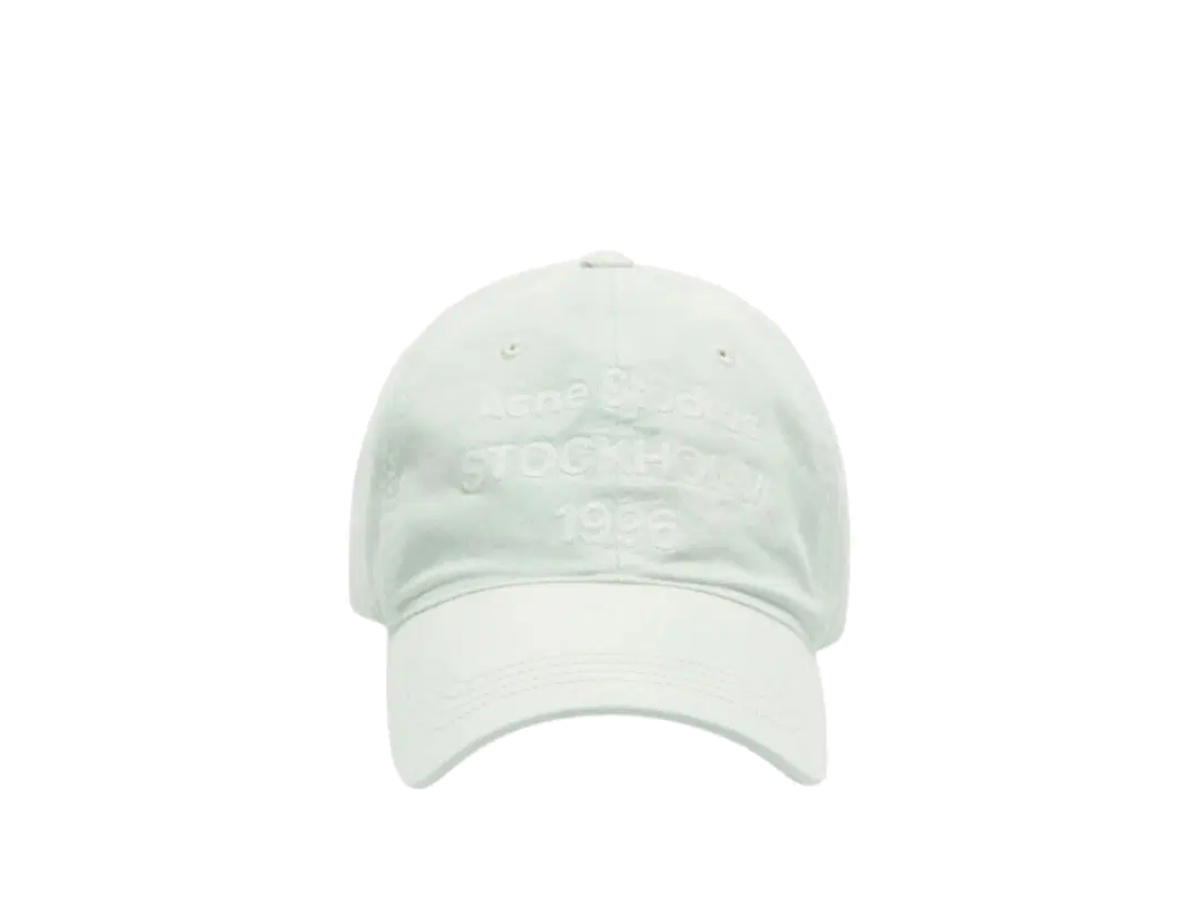 Acne Studios Acne Studios Washed Logo Baseball Cap Oyster Grey