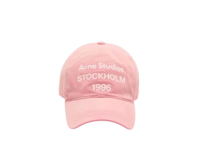 Acne Studios Acne Studios Washed Logo Baseball Cap Tango Pink - view 1