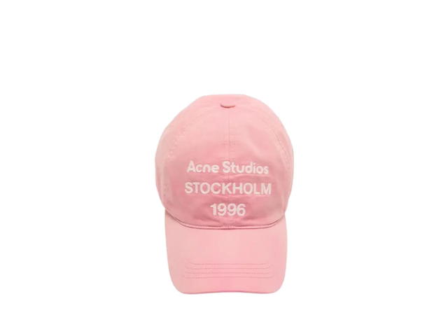 Acne Studios Acne Studios Washed Logo Baseball Cap Tango Pink - view 2