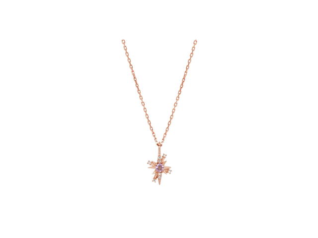 ACEMI Jewelry A.CEMI สร้อยคอเสริมดวง อะเมทิสต์ Amethyst 12 Fortune Star Necklace ปกป้อง คุ้มครอง - view 1