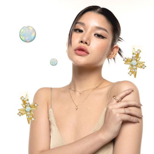 ACEMI Jewelry A.CEMI สร้อยคอเสริมดวง โอปอล Opal 12 Fortune Star Necklace มหาโชค มหาลาภ - view 4